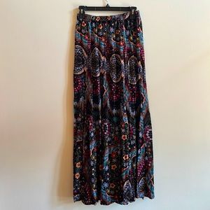 Free people multi coloured maxi skirt